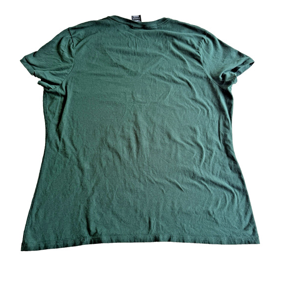 Hanes Dark Green V-Neck Short Sleeve Perfect Tee – Size XL 16-18 - Picture 6 of 6